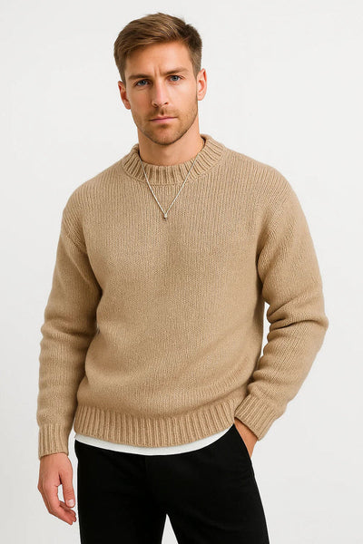 Casual Long-sleeved sweater with Round Neck