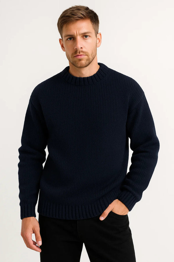 Casual Long-sleeved sweater with Round Neck