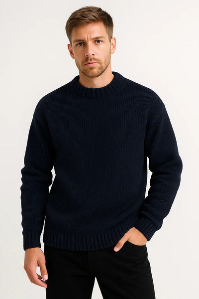 Casual Long-sleeved sweater with Round Neck
