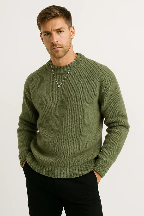 Casual Long-sleeved sweater with Round Neck