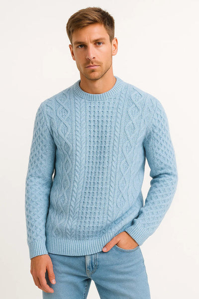 Elegant Slim-Fit Sweater with Wool Blend