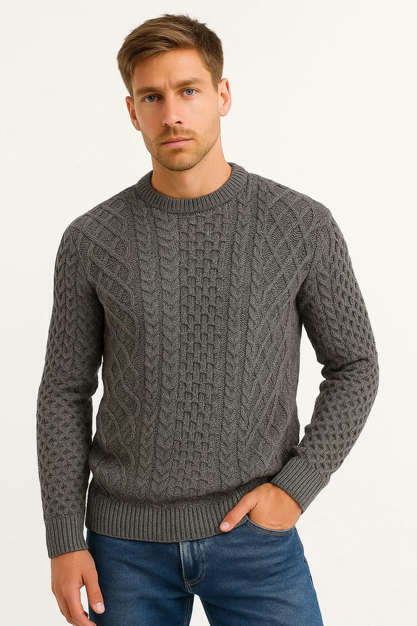 Elegant Slim-Fit Sweater with Wool Blend