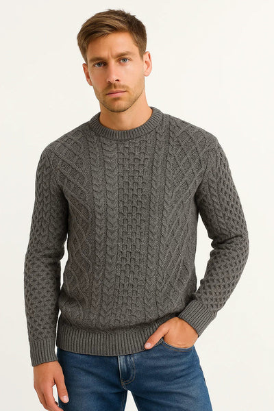Elegant Slim-Fit Sweater with Wool Blend