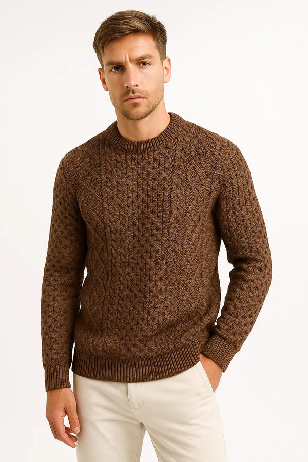 Elegant Slim-Fit Sweater with Wool Blend