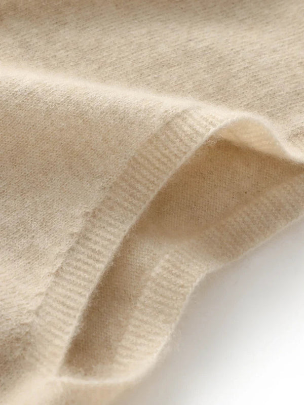 Sleeveless Slim Fit Sweater with a High Collar