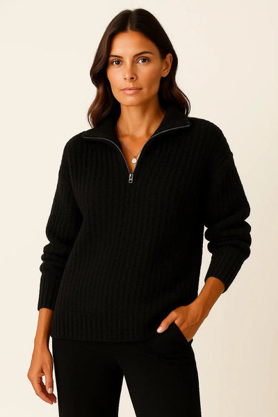 Long Sleeve Half Zip Casual winter sweater