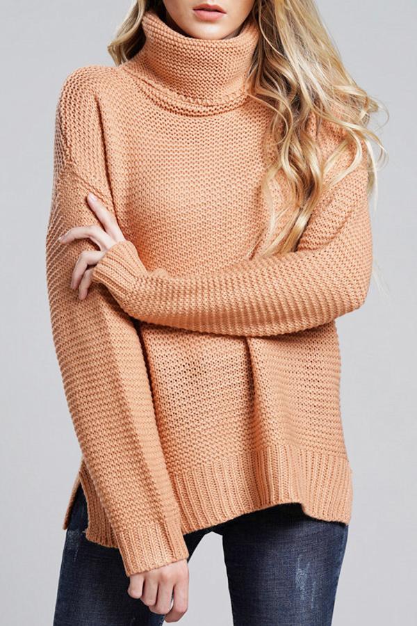 Stylish Long Sleeve Chunky Knit Sweater