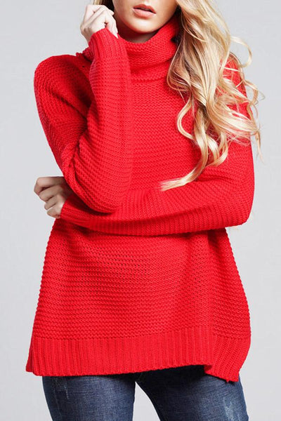 Stylish Long Sleeve Chunky Knit Sweater